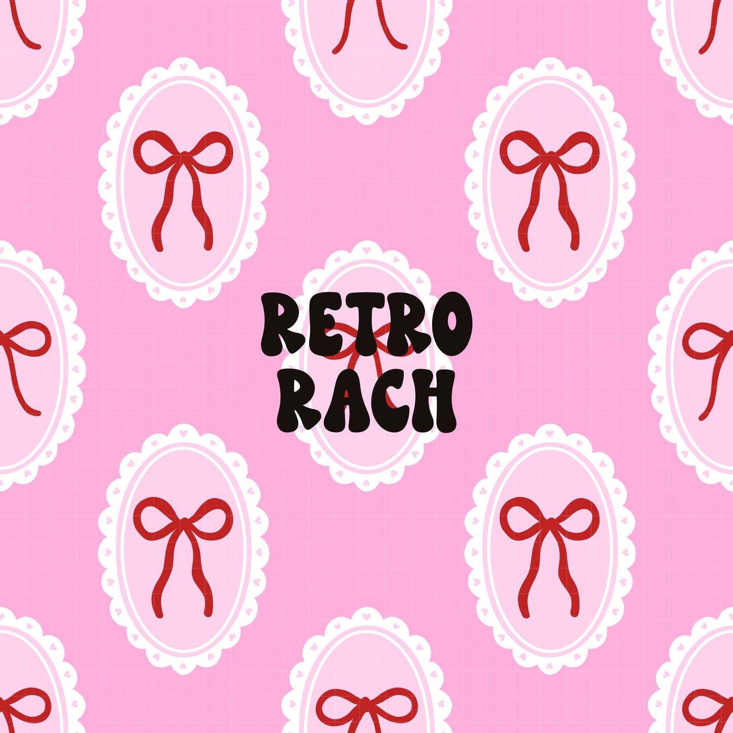 Scalloped Bows Seamless Pattern