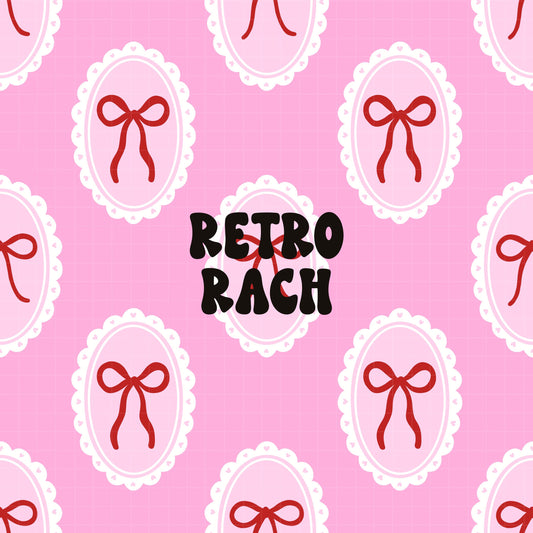 Scalloped Bows Seamless Pattern