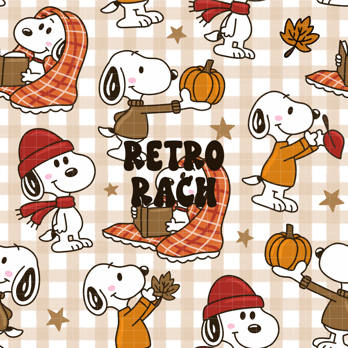 Fall Beagle Seamless Pattern