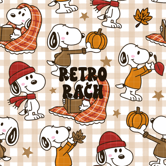 Fall Beagle Seamless Pattern