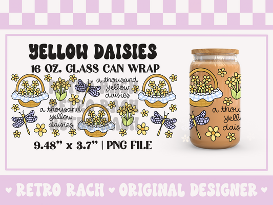 1000 Yellow Daisies Cup Wrap File