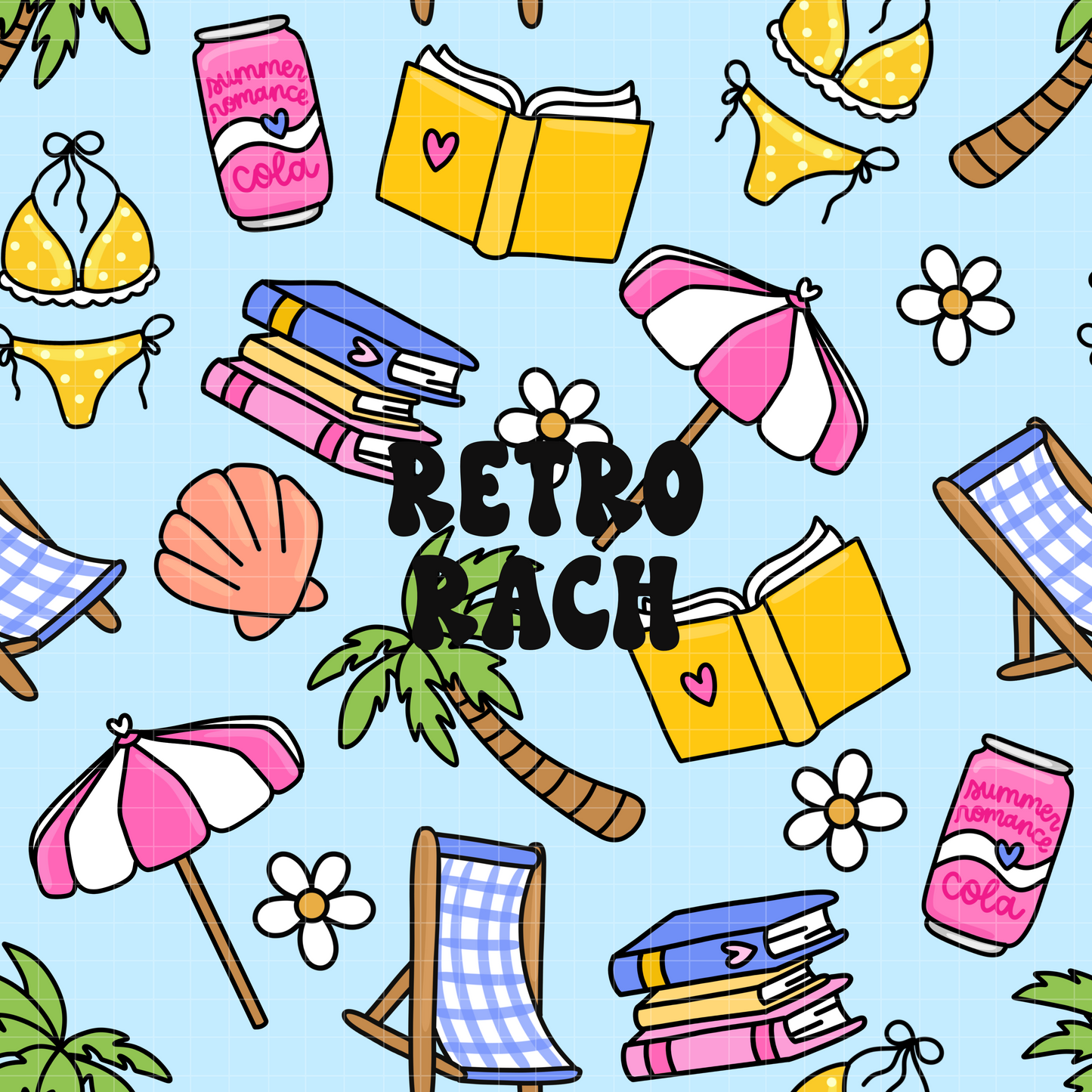 Summer Romance Seamless Pattern