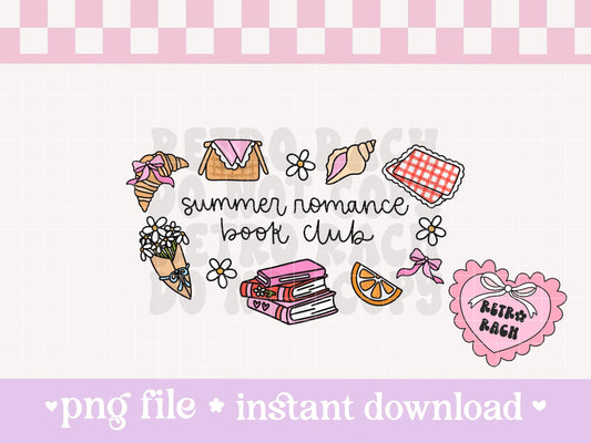 Summer Romance Book Club PNG File