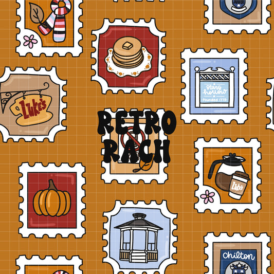 Stars Hollow Stamps Seamless Pattern