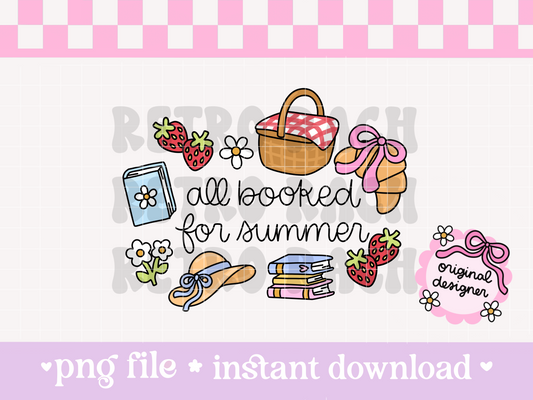 All Booked For Summer PNG File