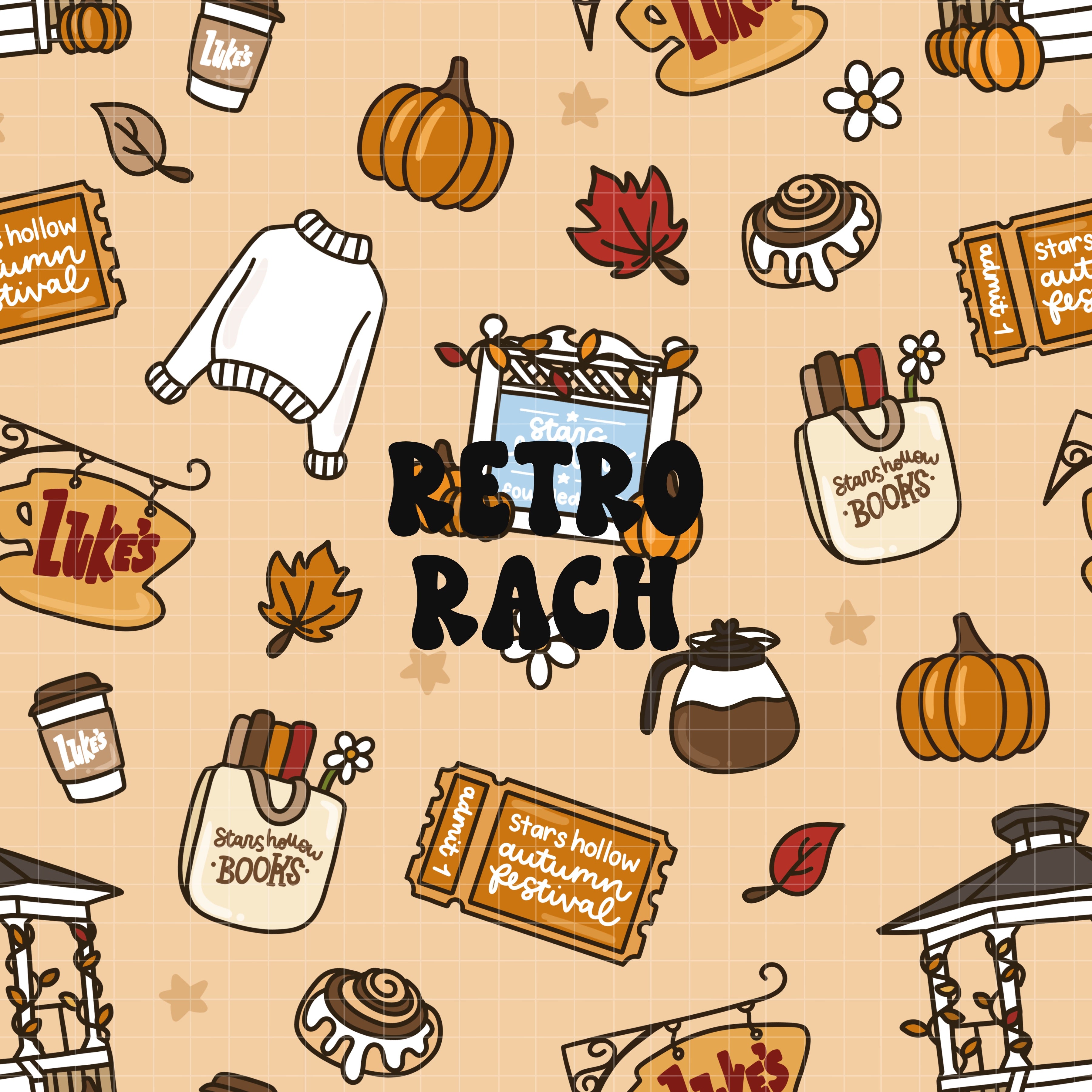 Fall Fest Pattern Autumn Festival Seamless Pattern – Retro Rach