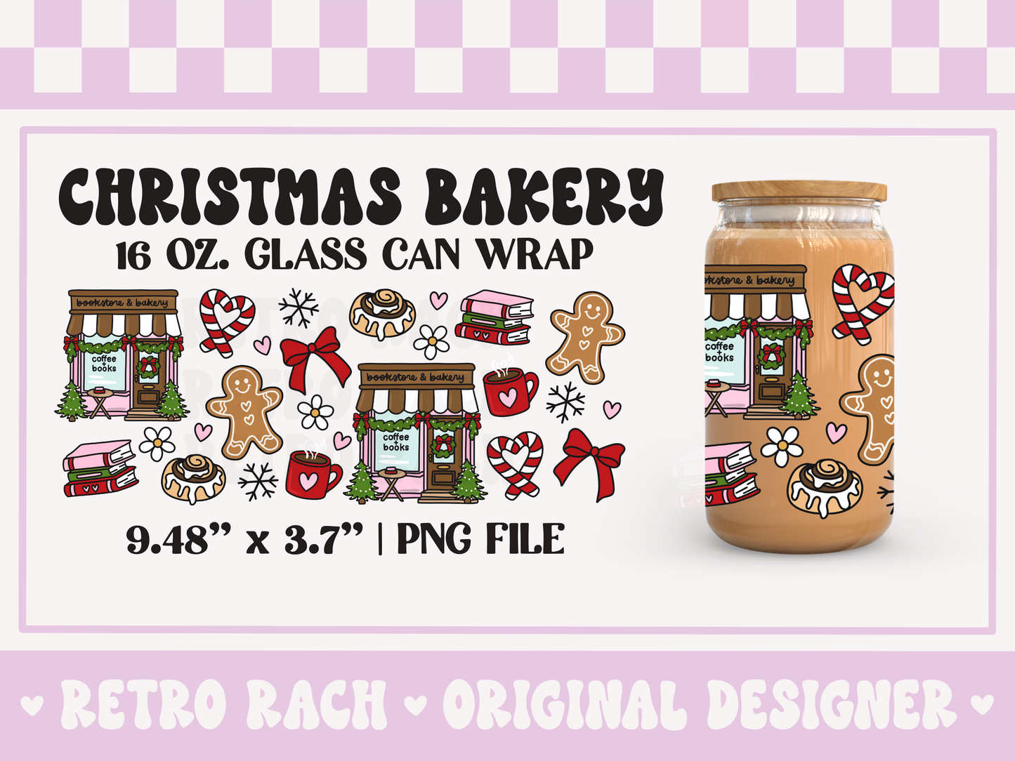 Christmas Bakery Cup Wrap File