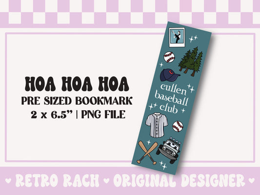 Baseball Club Bookmark PNG File