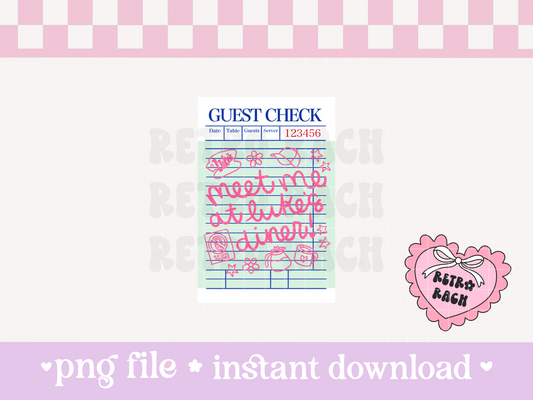Guest Check PNG