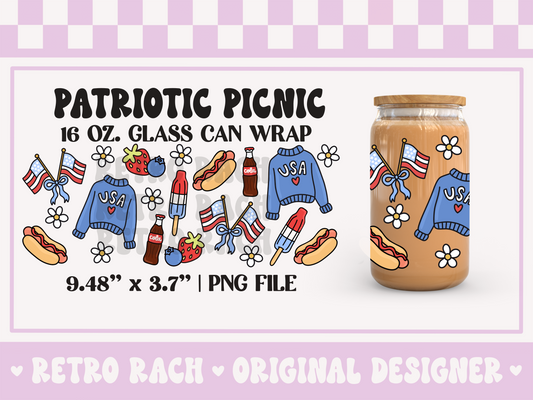 Patriotic Picnic Cup Wrap File