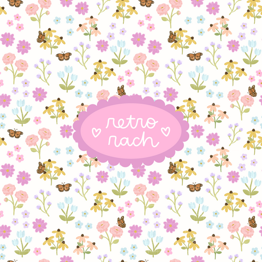 Regency Inspired Floral Seamless Pattern