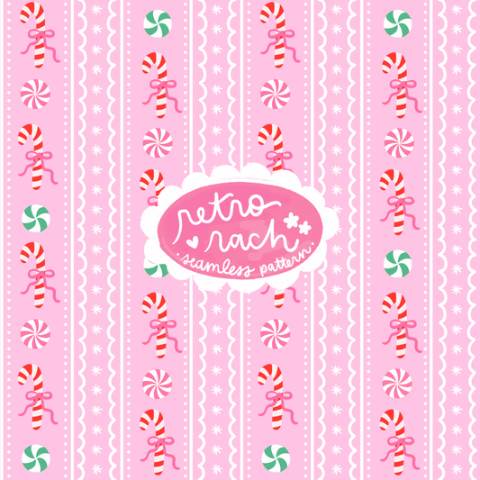 Candy Canes Seamless Pattern