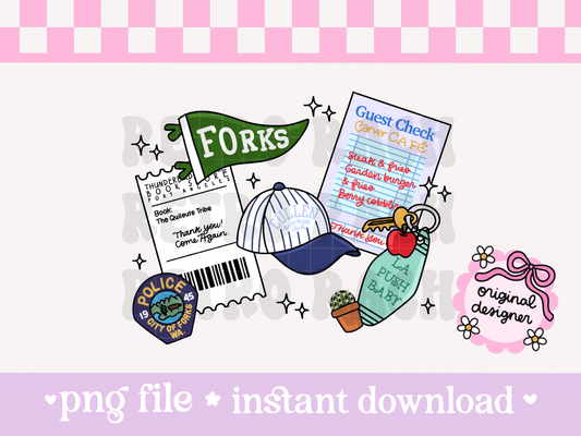 Forks Junk Journal PNG File