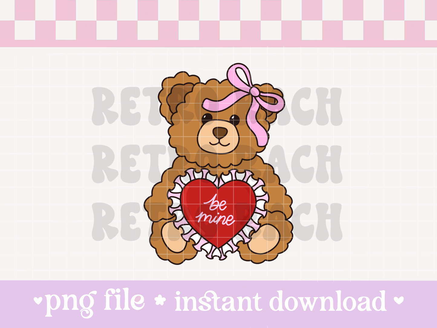 Be Mine Teddy PNG File