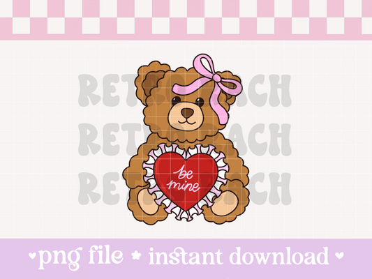 Be Mine Teddy PNG File