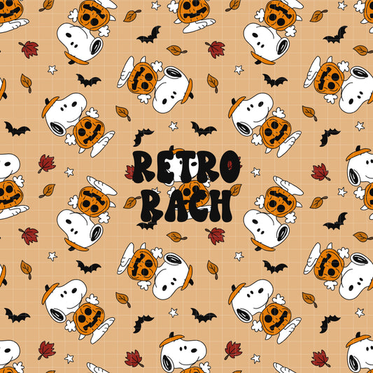 Spooky Beagle Seamless Pattern