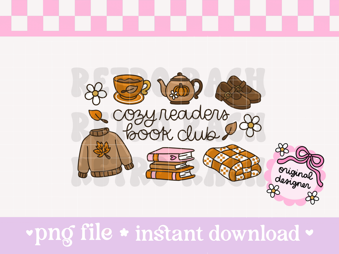 Cozy Readers Book Club PNG