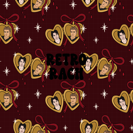 Vampire Lockets Seamless Pattern