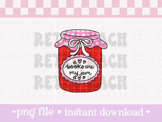 Books Are My Jam PNG File
