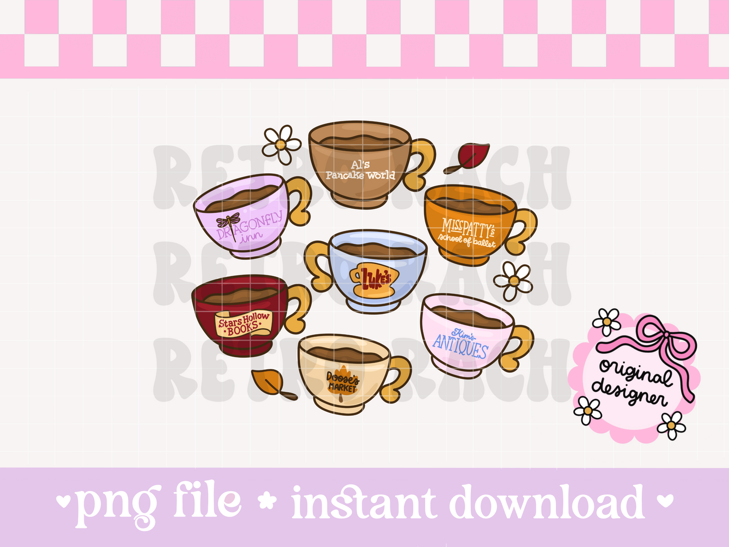 Stars Hollow Mugs PNG