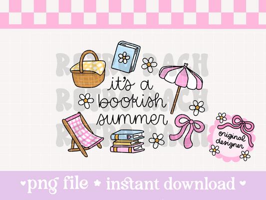 Bookish Summer PNG File