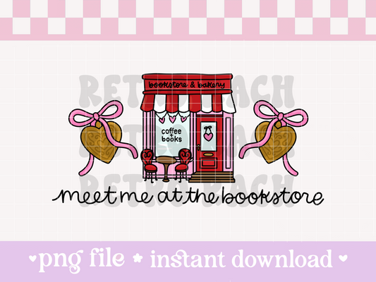 Meet Me At The Bookstore PNG File