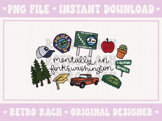 Mentally in Forks PNG File