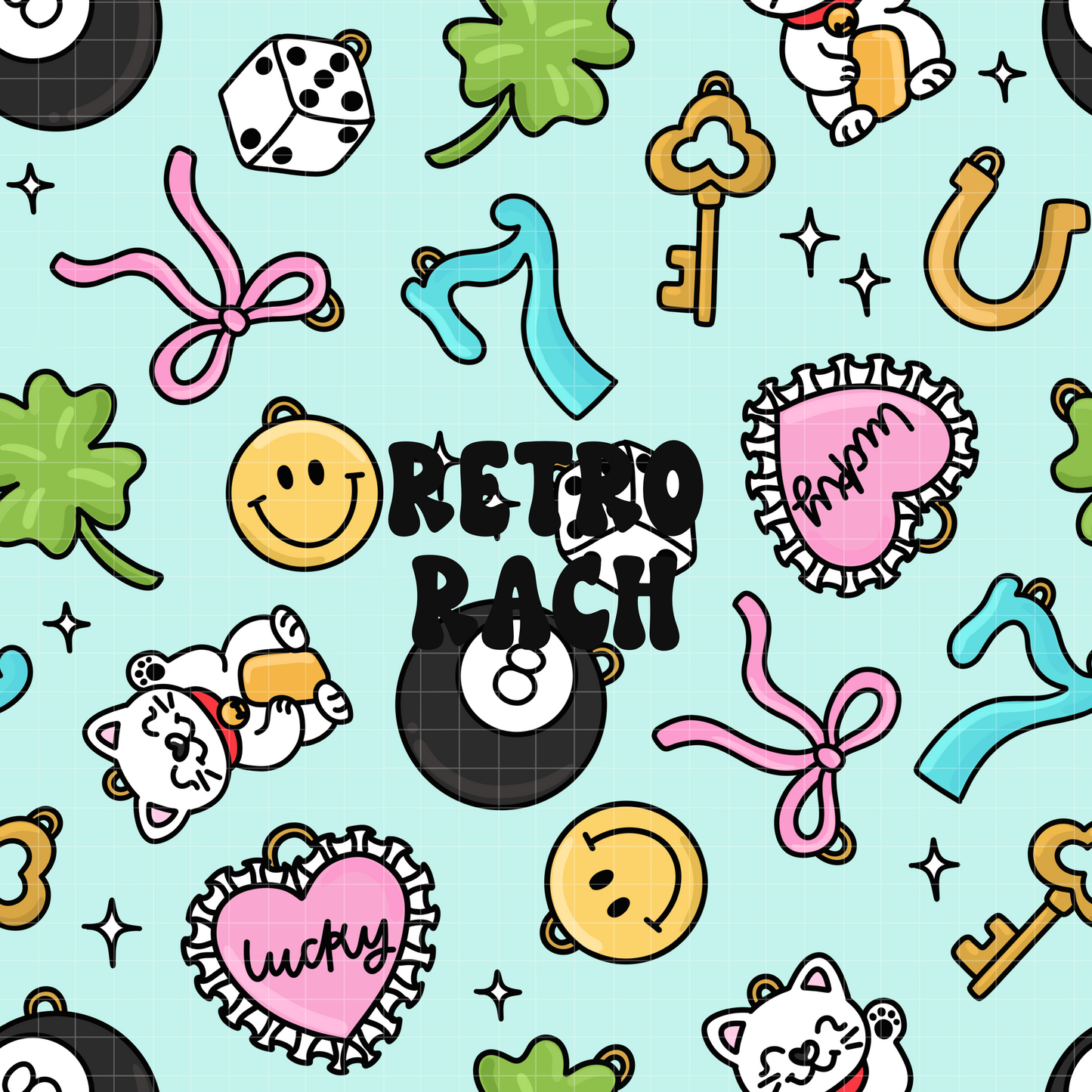 Good Luck Charms Seamless Pattern