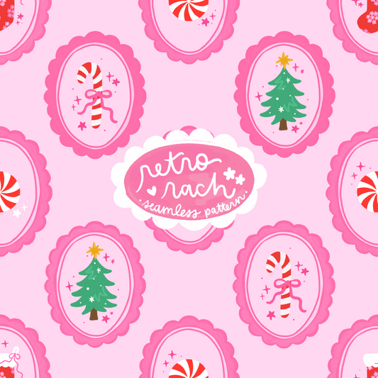 Christmas Frames Seamless Pattern