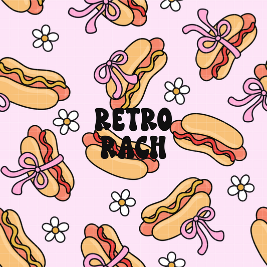 Hot Dogs Seamless Pattern