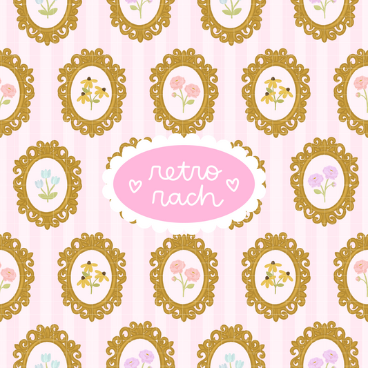 Regency Floral Frames Seamless Pattern