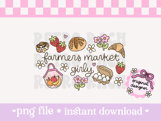 Farmers Market Girly PNG File