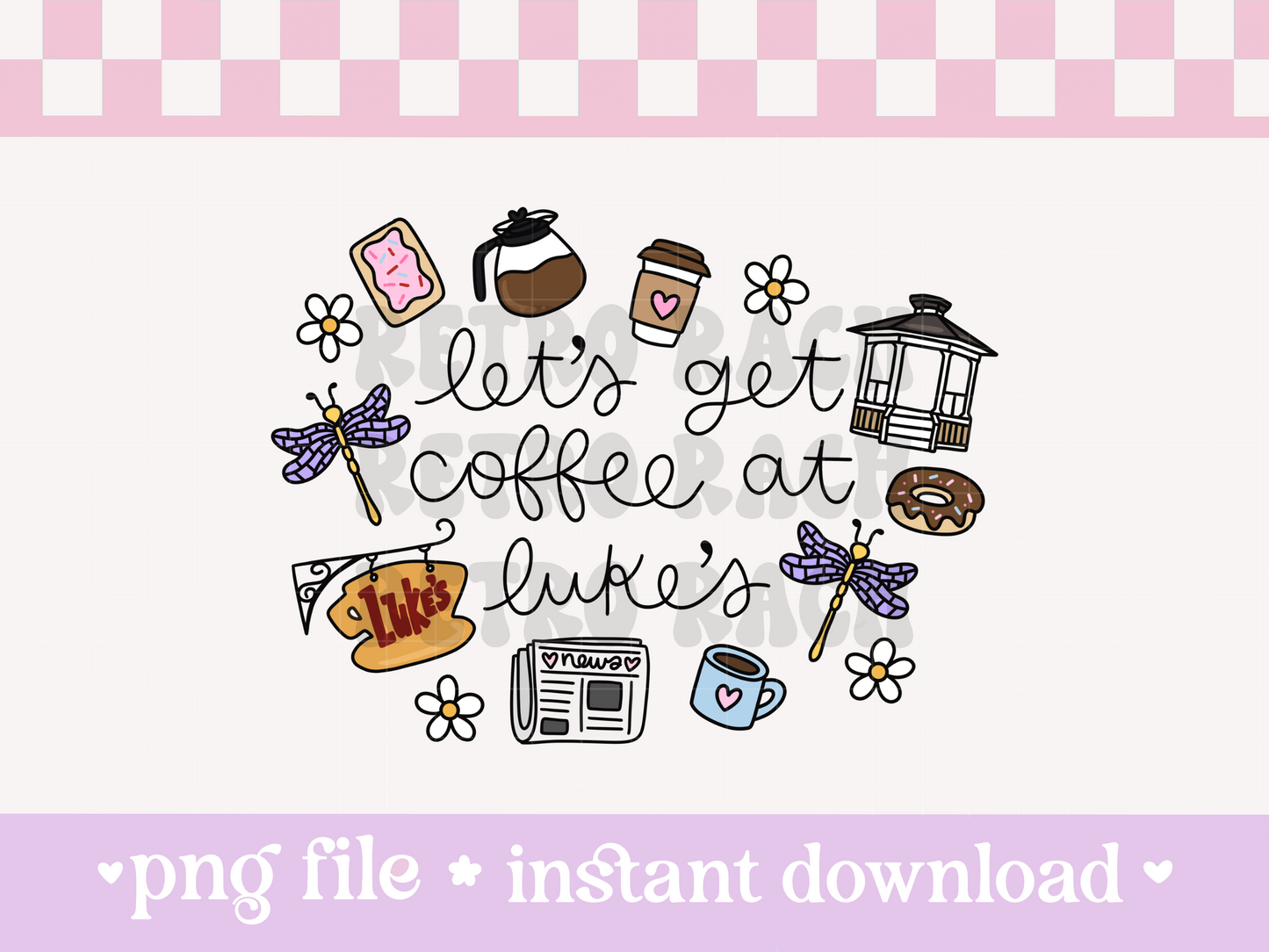 Let’s Get Coffee PNG File