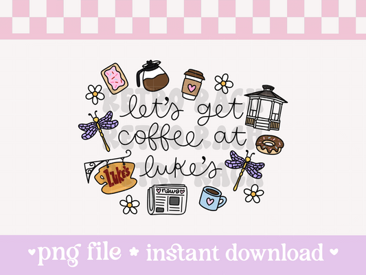 Let’s Get Coffee PNG File