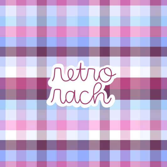 Plum Plaid Seamless Pattern