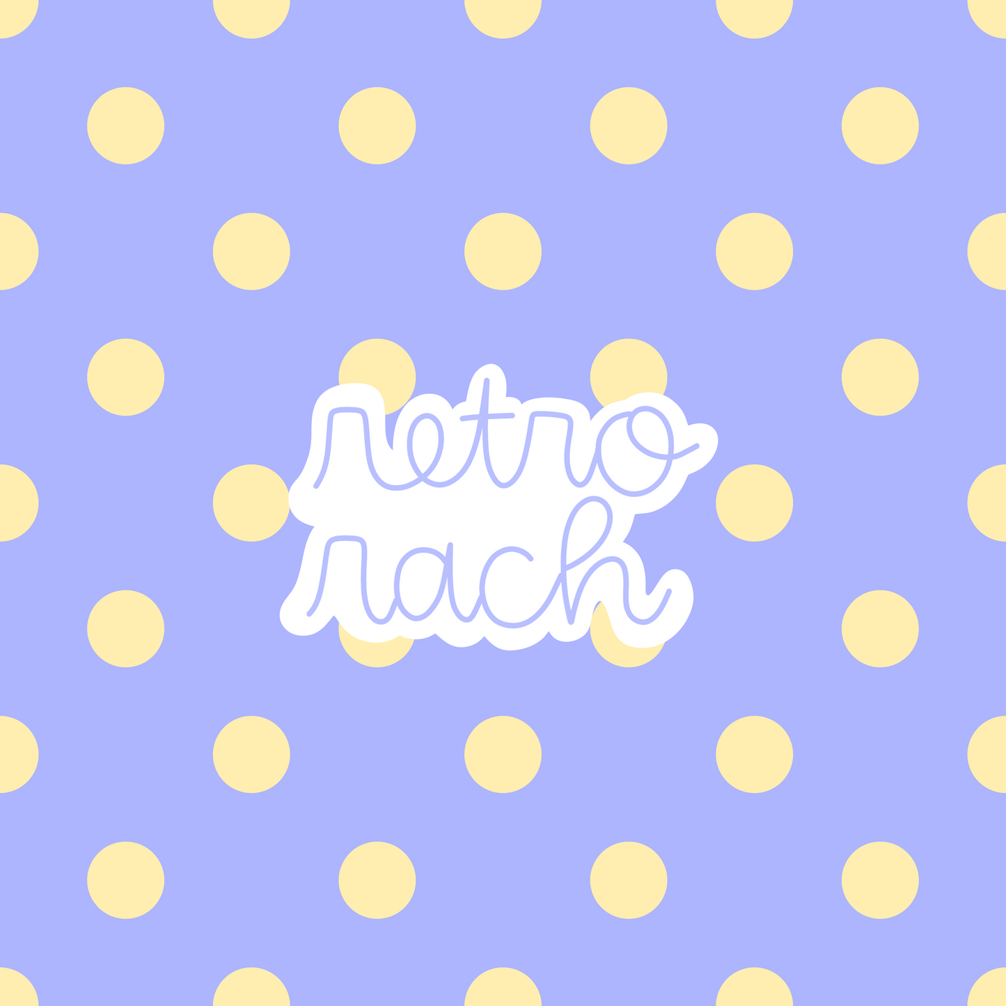 Butter Yellow & Periwinkle Polka Dots