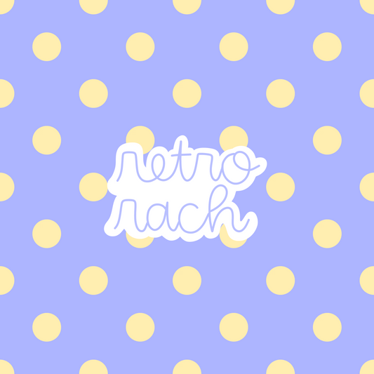 Butter Yellow & Periwinkle Polka Dots