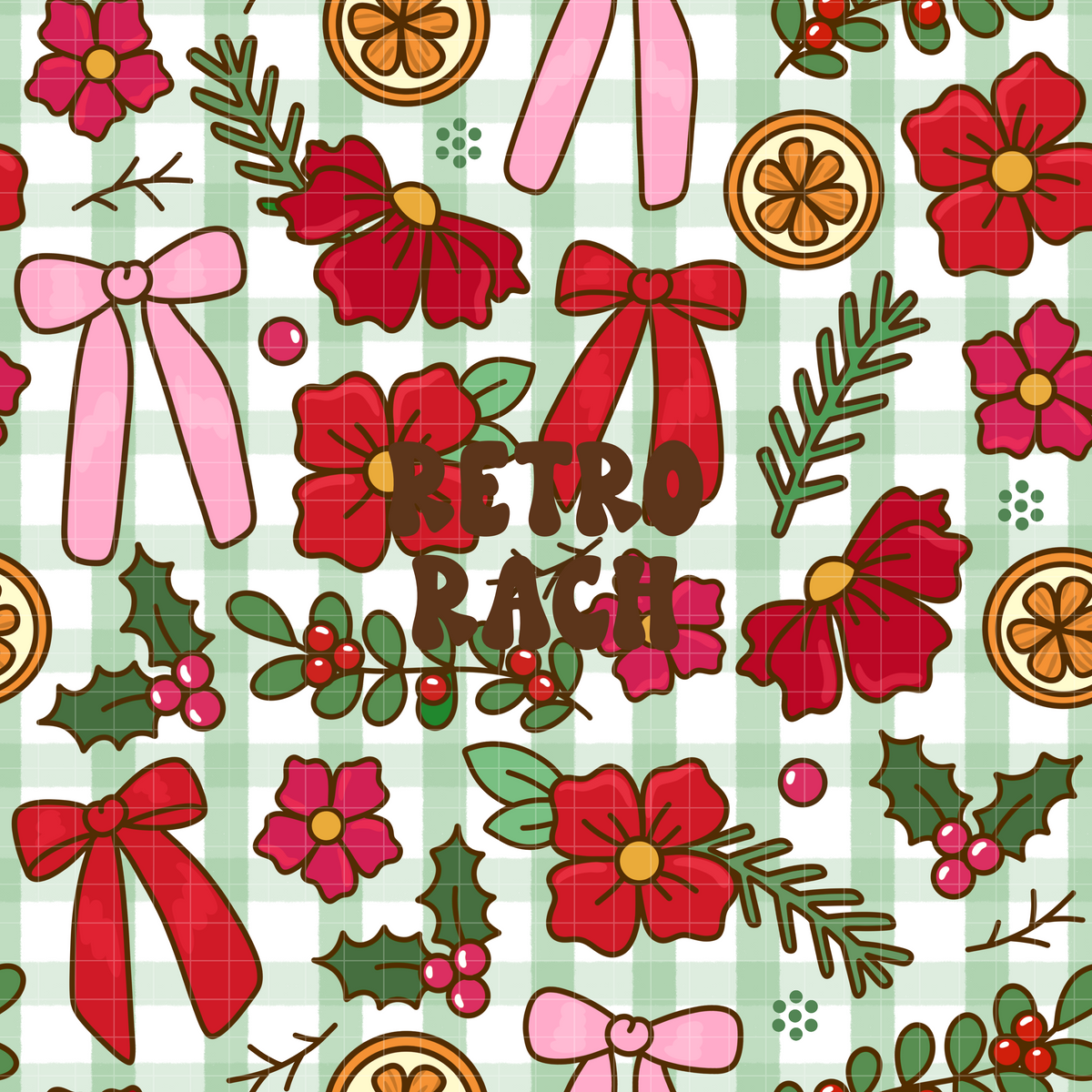 Holiday Floral Seamless Pattern