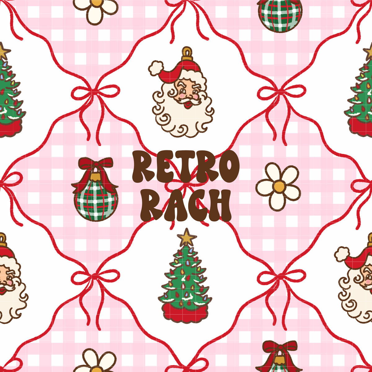 Festive Bows Seamless Pattern