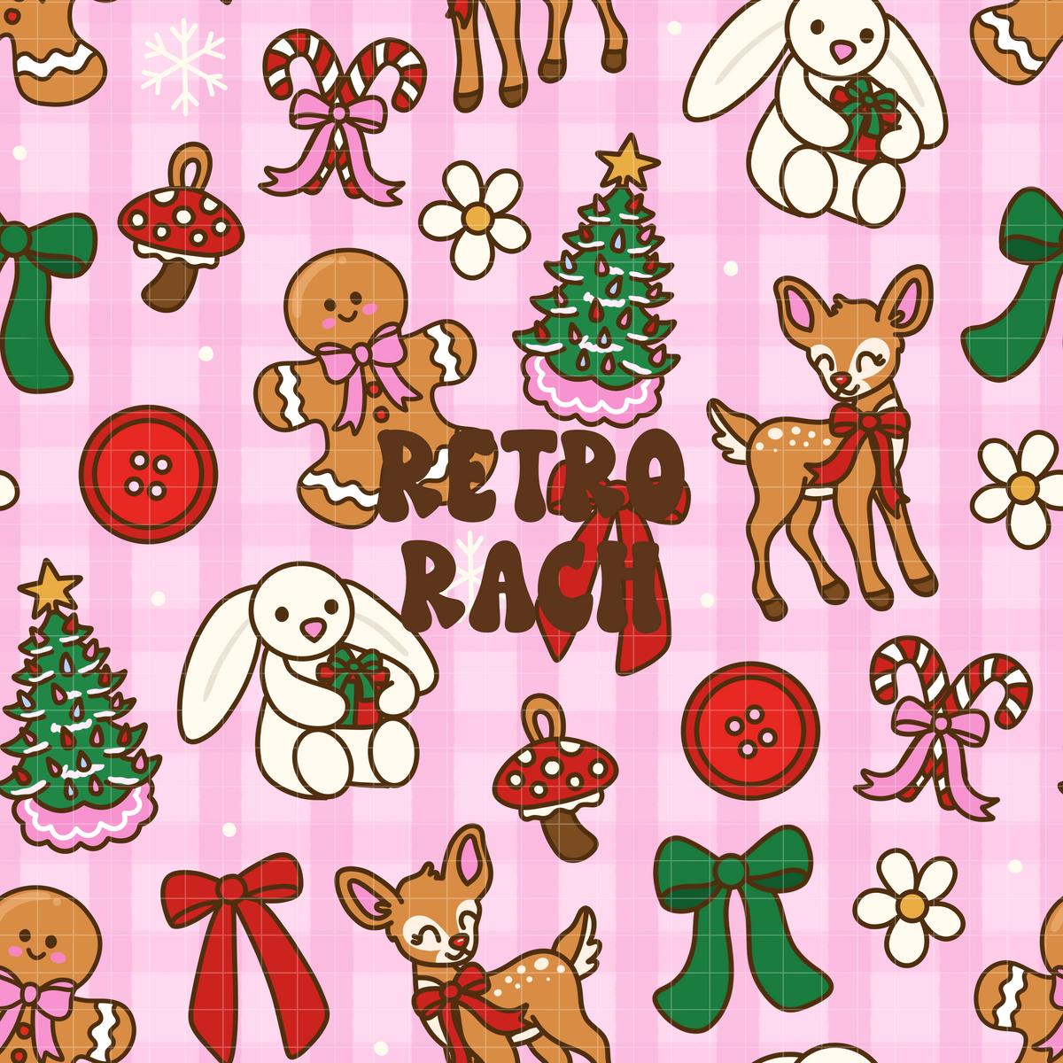 Vintage Christmas Seamless Pattern
