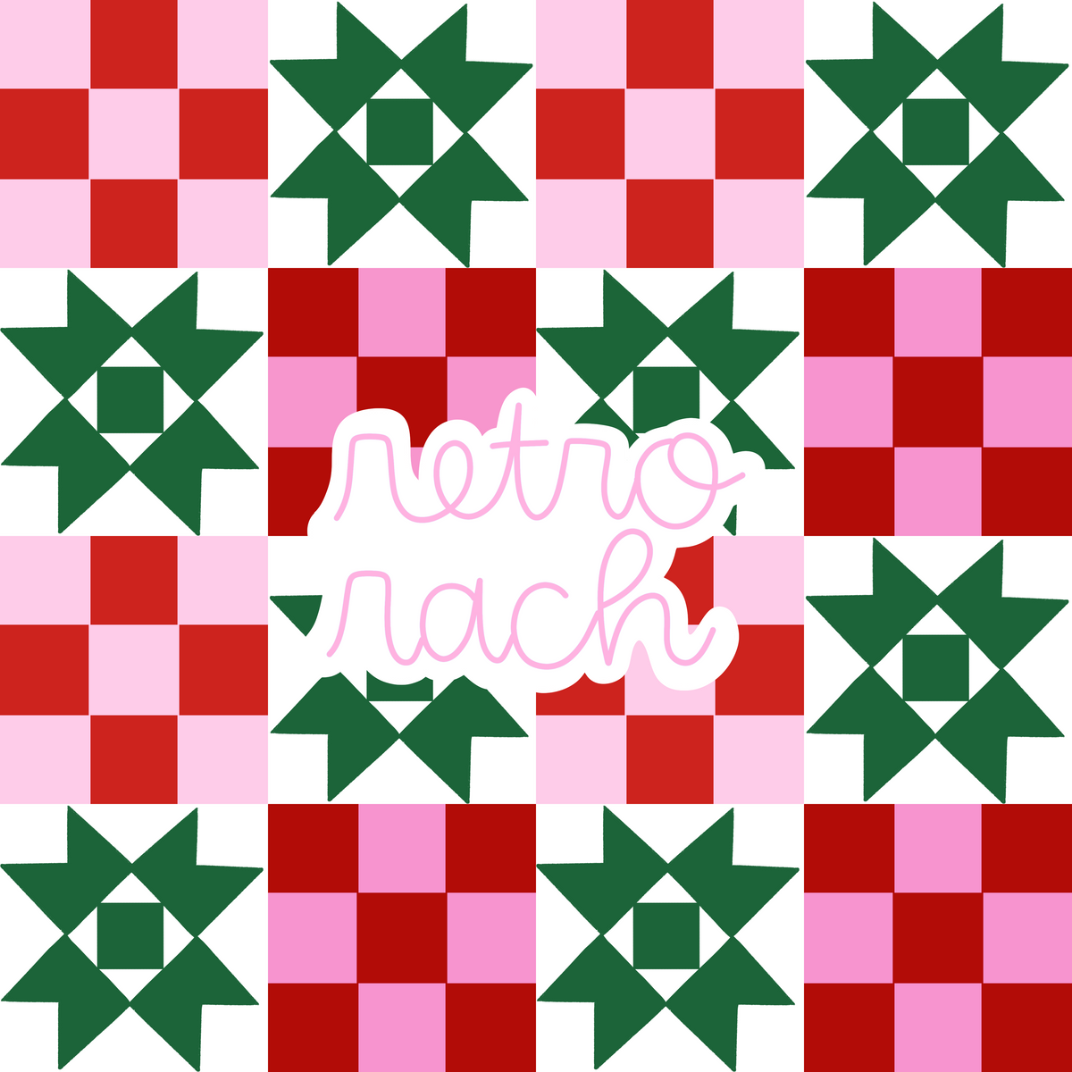 Christmas Quilt Seamless Pattern