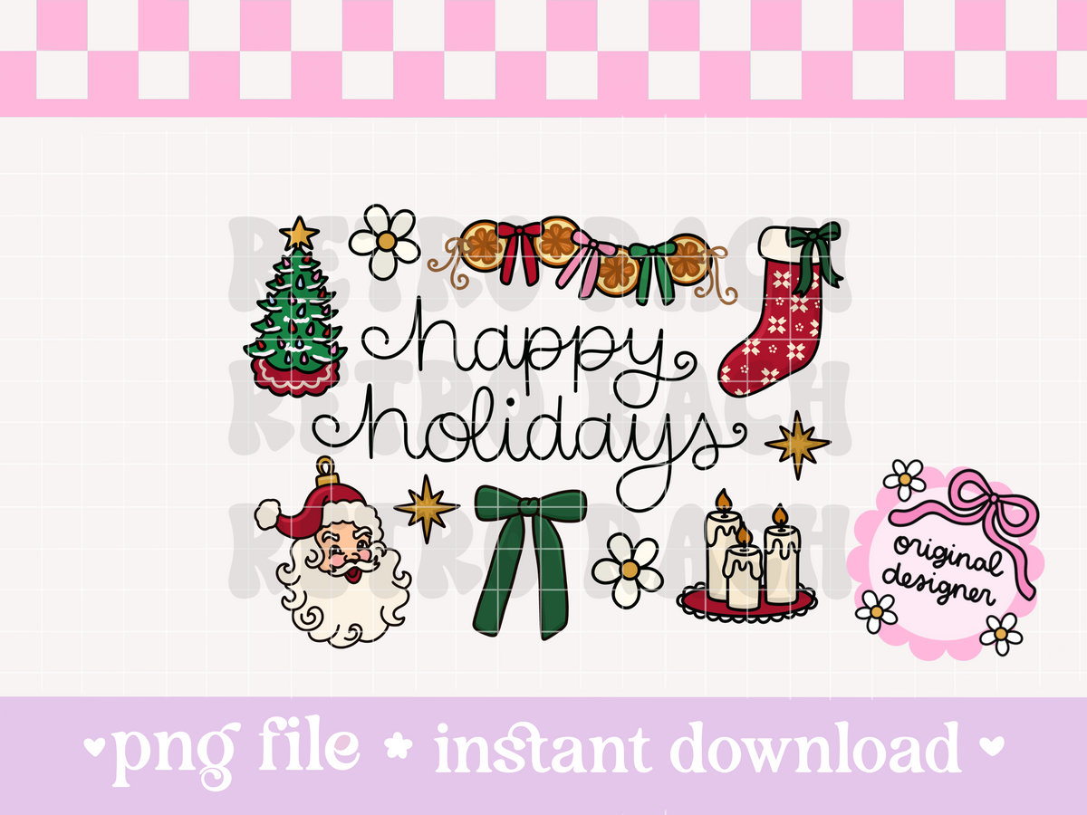 Happy Holidays PNG File