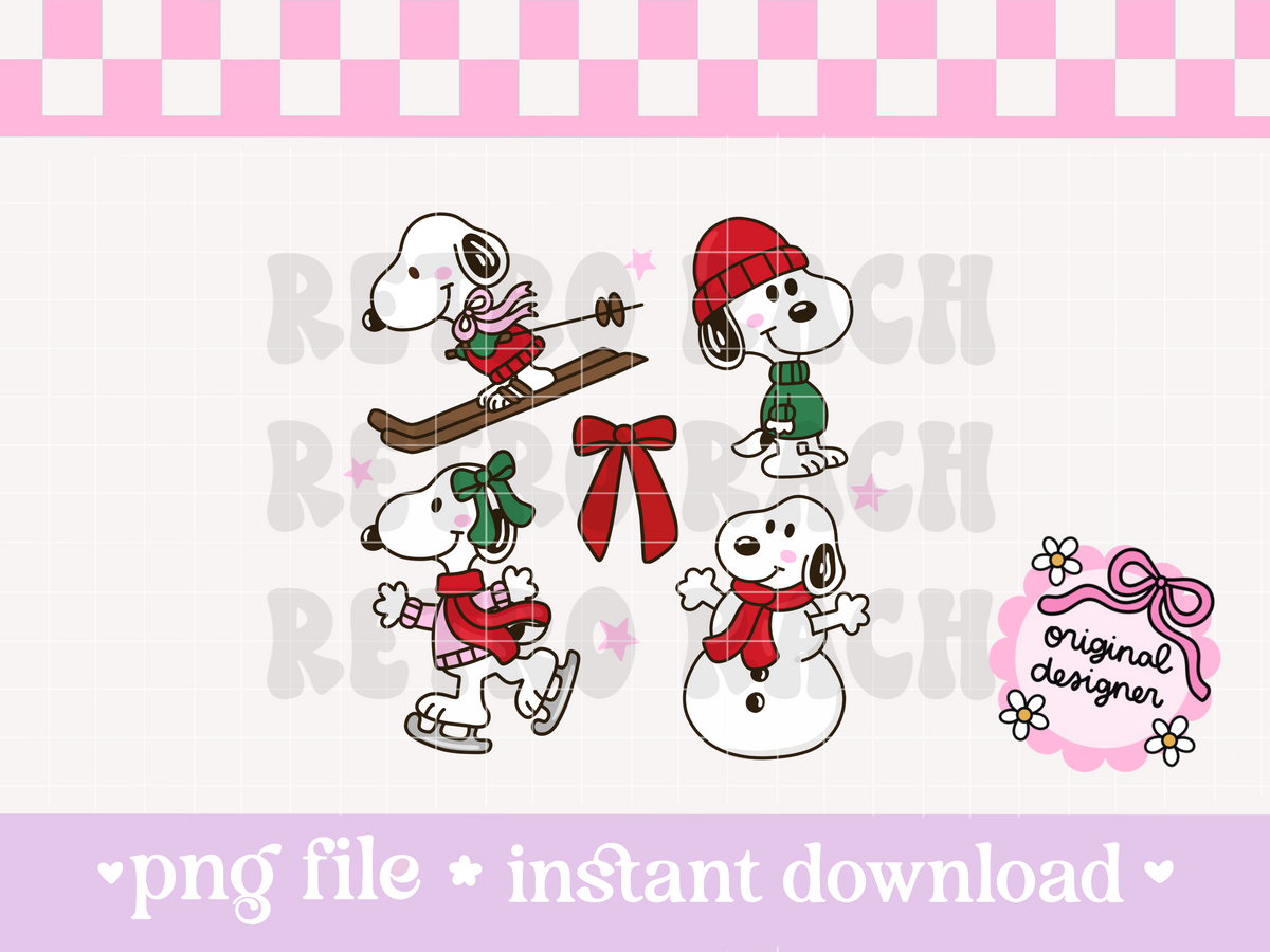 Winter Beagle PNG File