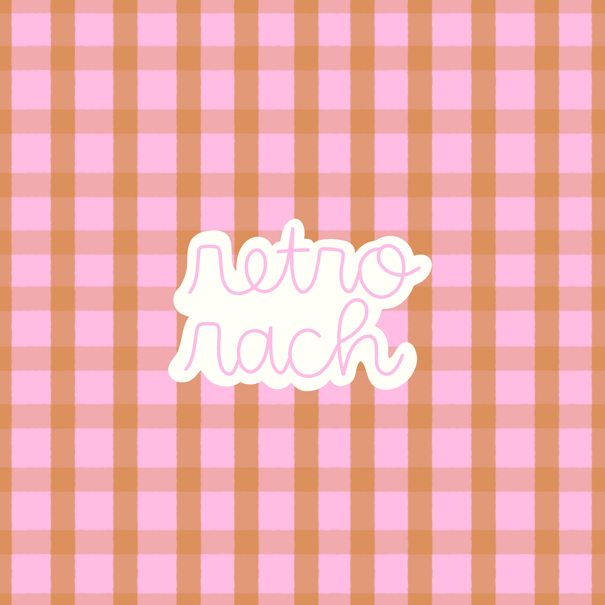 Pink Honey Gingham Seamless Pattern