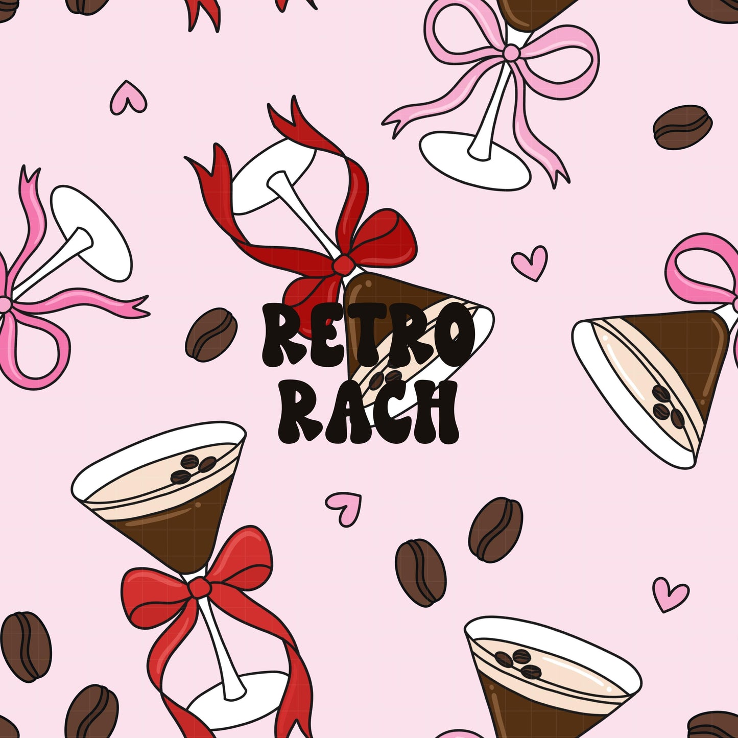 Espresso Martini Seamless Pattern