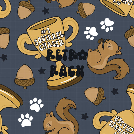 Squirrel Chaser Seamless Pattern