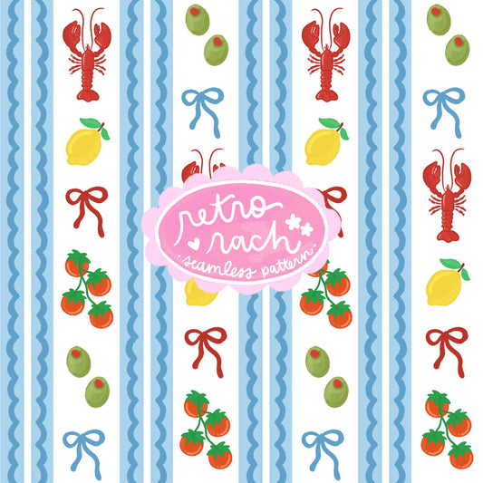 La Dolce Vita Seamless Pattern
