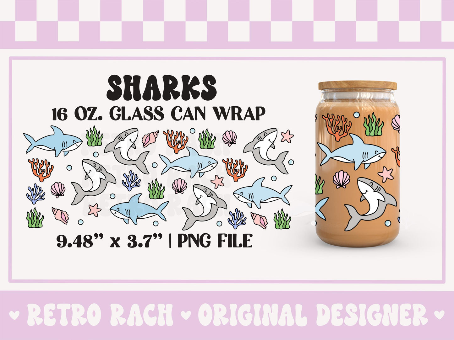 Summer Sharks Cup Wrap File