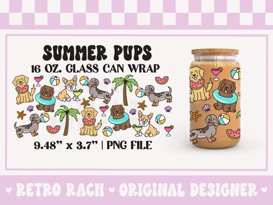 Summer Dogs Cup Wrap File