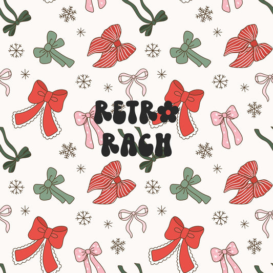 Christmas Bows Seamless Pattern